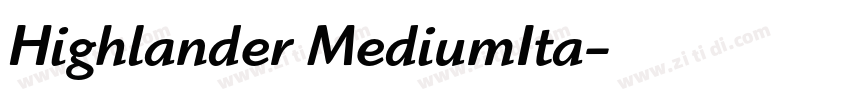 Highlander MediumIta字体转换